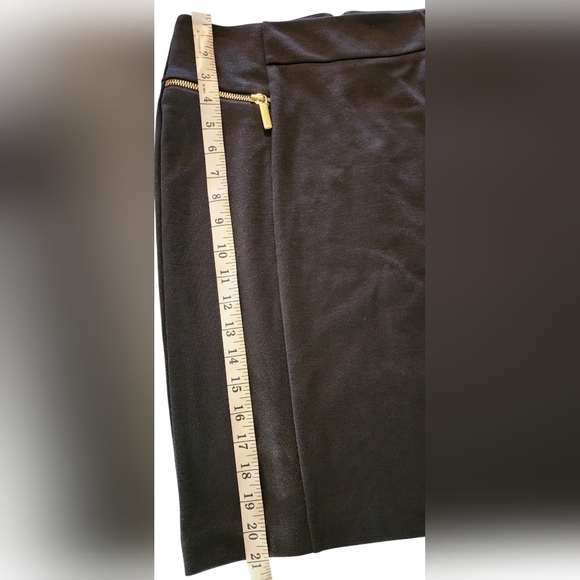 Michael Kors Black Pencil Skirt with Gold Zipper Accents. - Picture 8 of 8